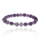 Браслет Клевер с нат.камнем Аметист 8мм BSHE-06-03S