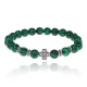 Браслет Клевер с синт.камнем Малахит 8мм BSHE-06-12S