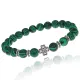 Браслет Клевер с синт.камнем Малахит 8мм BSHE-06-12S