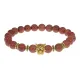 Браслет-амулет Леопард с синт. камнем Коричневый авантюрин 8мм BSHE-07-01G