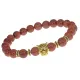 Браслет-амулет Леопард с синт. камнем Коричневый авантюрин 8мм BSHE-07-01G