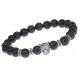 Браслет-амулет Леопард с синт. камнем Синий авантюрин 8мм BSHE-07-02S