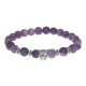 Браслет-амулет Леопард с нат.камнем Аметист 8мм BSHE-07-03S