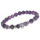 Браслет-амулет Леопард с нат.камнем Аметист 8мм BSHE-07-03S
