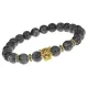 Браслет-амулет Леопард с нат. камнем Лабрадор 8мм BSHE-07-08G