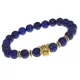 Браслет-амулет Леопард с нат. камнем Лазурит 8 мм BSHE-07-10G