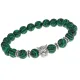 Браслет-амулет Леопард с синт. камнем Малахит 8 мм BSHE-07-12S