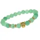 Браслет-амулет Леопард с нат. камнем Нефрит 8мм BSHE-07-13G