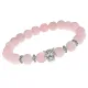 Браслет-амулет Леопард с нат. камнем Розовый кварц 8мм BSHE-07-15S