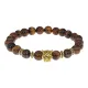 Браслет-амулет Леопард с нат. камнем Тигровый глаз 8мм BSHE-07-19G