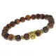 Браслет-амулет Леопард с нат. камнем Тигровый глаз 8мм BSHE-07-19G