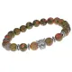 Браслет-амулет Леопард с нат.камнем Унакит 8мм BSHE-07-20S