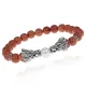 Браслет-амулет Драконы с синт. камнем Коричневый авантюрин 8мм BSHE-08-01S