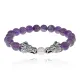Браслет-амулет Драконы с нат. камнем Аметист 8мм BSHE-08-03S