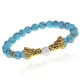 Браслет-амулет Драконы с синт. камнем Бирюза 8мм BSHE-08-05G