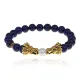 Браслет-амулет Драконы с нат.камнем Лазурит 8мм BSHE-08-10G