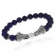 Браслет-амулет Драконы с нат. камнем Лазурит 8мм BSHE-08-10S