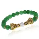 Браслет-амулет Драконы с нат.камнем Нефрит 8мм BSHE-08-13G