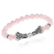 Браслет-амулет Драконы с нат. камнем Розовый кварц 8мм BSHE-08-15S