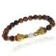 Браслет-амулет Драконы с нат. камнем Тигровый глаз 8мм BSHE-08-19G