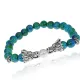 Браслет-амулет Драконы с синт. камнем Хризоколла 8мм BSHE-08-21S