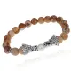 Браслет-амулет Драконы с нат.камнем Песочная яшма 8мм BSHE-08-30S