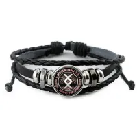 Кожаный браслет Руна Ингуз BSK-0340