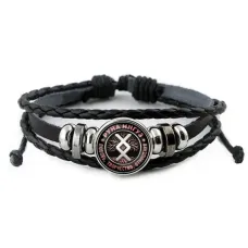 Кожаный браслет Руна Ингуз BSK-0340