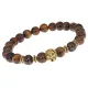 Браслет-амулет Лев с нат.камнем Тигровый глаз 8мм BSHE-09-19G