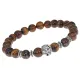 Браслет-амулет Лев с нат.камнем Тигровый глаз 8мм BSHE-09-19S