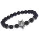 Браслет-амулет Волк с синт. камнем Синий авантюрин 8мм BSHE-10-02S