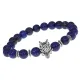 Браслет-амулет Волк с нат. камнем Лазурит 8мм BSHE-10-10S