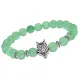 Браслет-амулет Волк с нат. камнем Нефрит 8мм BSHE-10-13S