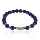 Браслет с 9-глазой бусиной Дзи, нат.камень Лазурит 8мм BSHE-11-10