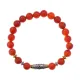 Браслет с 9-глазой бусиной Дзи, нат.камень Сердолик 8мм BSHE-11-17