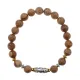 Браслет с 9-глазой бусиной Дзи, нат.камень Песочная яшма 8мм BSHE-11-30
