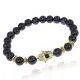Браслет-амулет Хамса с синт. камнем Синий авантюрин 8мм BSHE-G-02