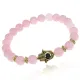 Браслет-амулет Хамса с нат. камнем Розовый кварц 8мм BSHE-G-15