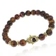 Браслет-амулет Хамса с нат. камнем Тигровый глаз 8мм BSHE-G-19