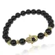 Браслет-амулет Хамса с нат. камнем Черный агат 8мм BSHE-G-23