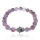 Браслет-амулет Хамса с нат. камнем Аметист 8мм BSHE-S-03