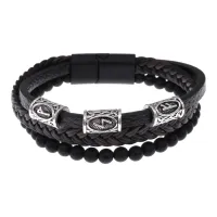 Браслет с рунической формулой Богатство на всех уровнях бытия BSQ-01-01