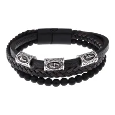 Браслет с рунической формулой Богатство на всех уровнях бытия BSQ-01-01