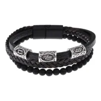 Браслет с рунической формулой Руны Пива (защита от магии) BSQ-01-03