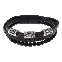 Браслет с рунической формулой Защитный барьер BSQ-01-11