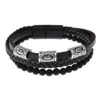 Браслет с рунической формулой «Золотая», «вечная» формула BSQ-01-16