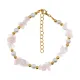 Браслет, 24см, розовый кварц BJBS-435-04