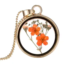 Кулон Икебана на цепочке d.2,5см, цвет золотой BJK145-6