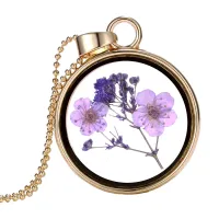 Кулон Икебана на цепочке d.2,5см, цвет золотой BJK145-7