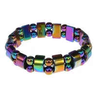 Магнитный браслет, гематит, 1 см BS881